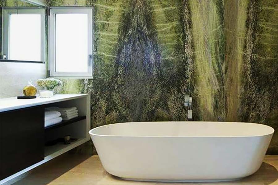 Ванная комната из камня мрамор Айриш Грин (Irish Green)